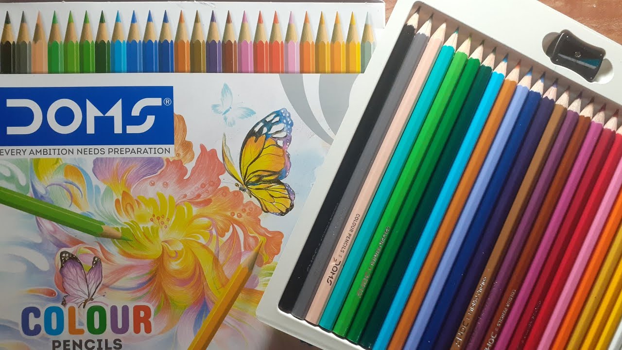 Doms pencil colors unboxing 😍#tutorial doms colour drawing - YouTube