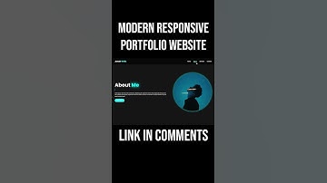 Modern Portfolio Website using HTML CSS Javascipt | Link in Comments  #html #webdevelopment