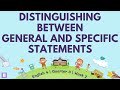 Understanding General and Specific Statements