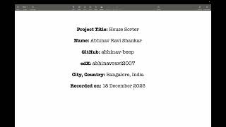 House Sorter — CS50 Final Project