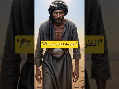 ربط حجرين على بطنه من الجوع ومع ذلك أطعم الجميع ﷺ معجزة السيرة النبوية الرسول ﷺ