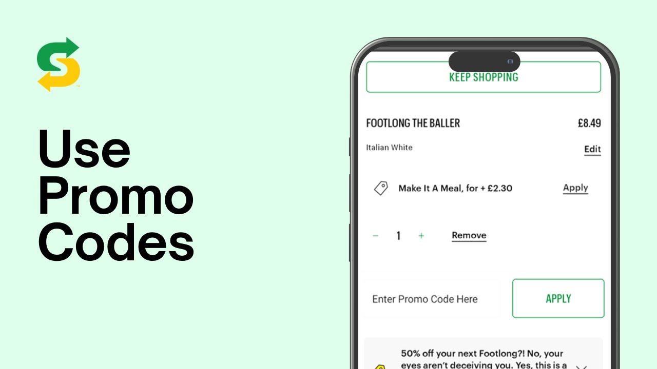 How to Put Promo Codes in Subway App 2024 (Full Guide)