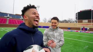 Football vs Soccer Trick Shots   Dude Perfect