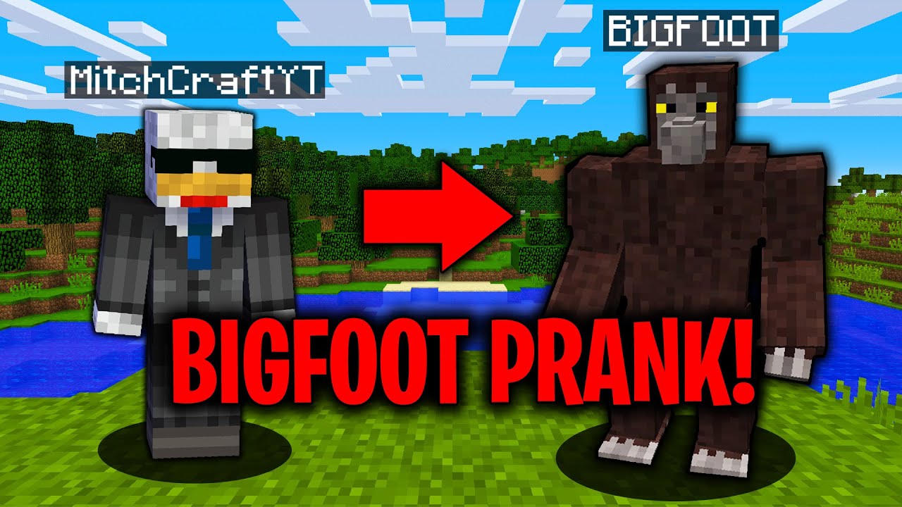 PRANKING AS BIGFOOT IN MINECRAFT! - Minecraft Trolling Video!