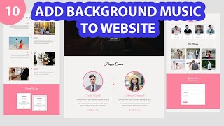Add Background Music To Website |  Wedding Planner Website using Html Css & Jquery | Part 10