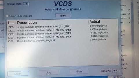 Injector deviation 1.6 TDI good values ?