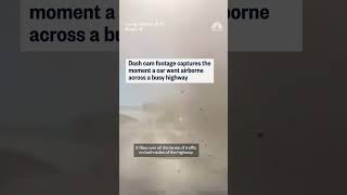 Car goes airborne over Long Island highway