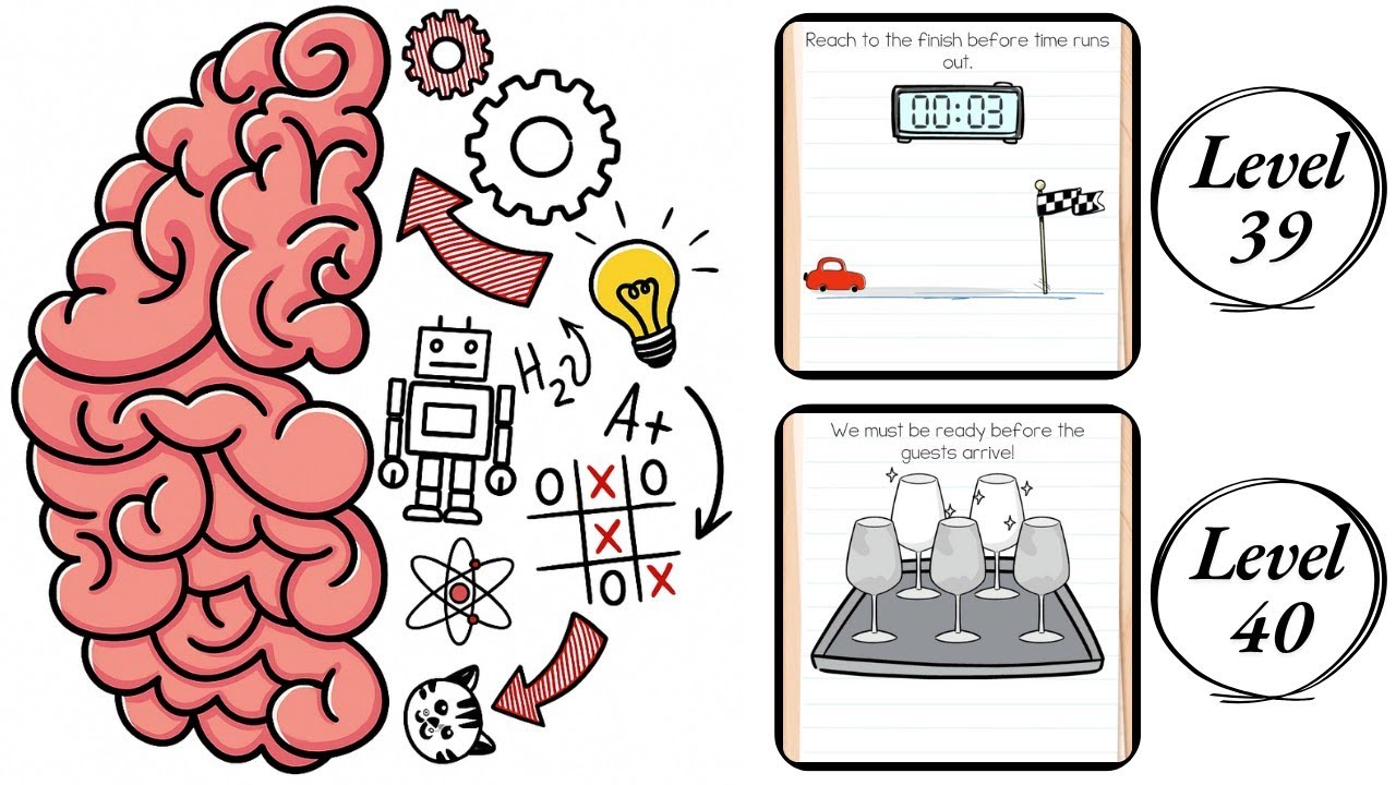 Brain Test : Level 39 , 40 – How to Solve? (Walkthrough)