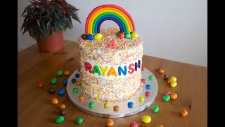 Rainbow Sprinkle Cake / Tutorial for Rainbow Surprise Cake / Surprise Cake / Home Baking