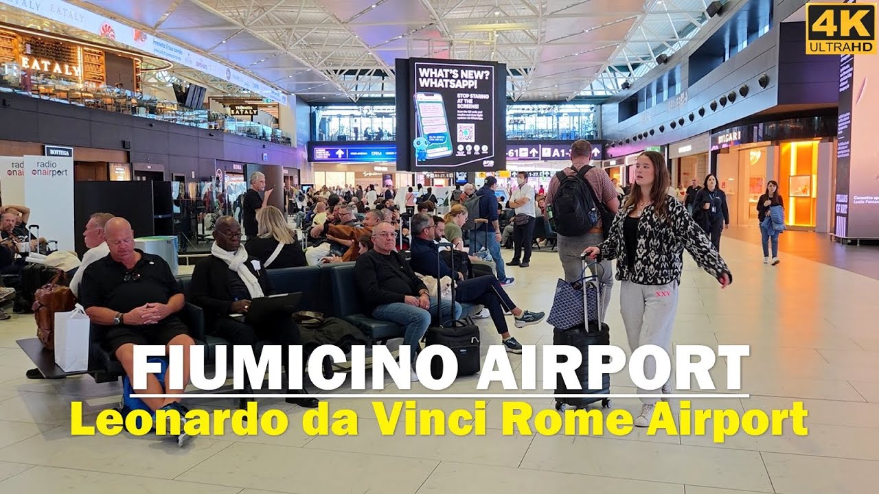 Explore walk Fiumicino Airport❗Leonardo da Vinci Rome Airport - FCO [Aeroporto di Roma] - Italy