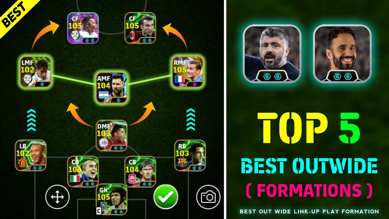 Out Wide R Formation Top 5 Out Wide Best Formations In eFootball 2026 🔥 Gennaro Gattuso Link ...