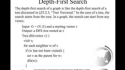 Daniel Liang Java Sections 28.6-28.7 Depth-First Search