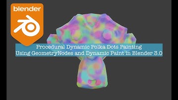 LIVENODING Dynamic Polka Dots Painting Using Geometry Nodes & Dynamic Paint