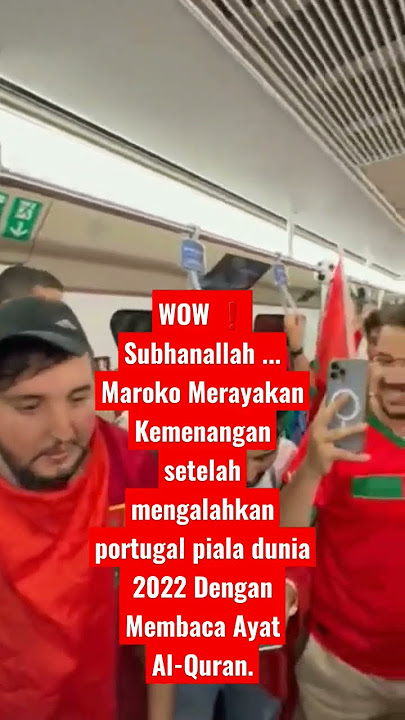 WOW❗️Maroko Merayakan kemenangan lawan portugal dengan baca Ayat Al-Quran di piala dunia22#shorts