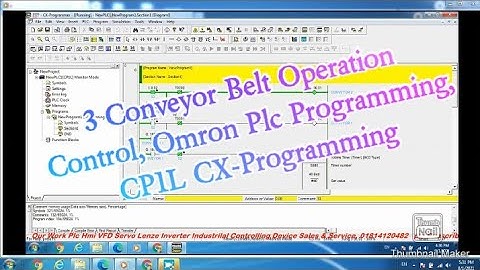 3 Conveyor Belt Operation Control, Omron Plc Programming, CP1L CX-Programming