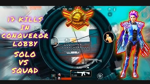 17 kILLS IN CONQUEROR LOBBY 😮 SOLO VS SQUAD 😮 SAMSUNG A3,A5,A7,A8,S5,S7,J2,J5,J7,A10,A20,A30,A50,A70