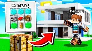 Crafting INSTANT HOUSE to CHEAT in Minecraft!