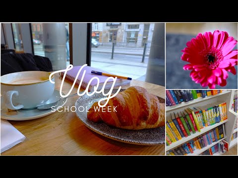Vlog - school week, learning in a café