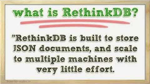 Realtime Database Problem solved - Rethink DB