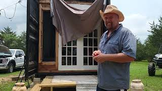 Control SUN HEAT in shipping container for free. Cargo Door Awning for NO Money and its awesome