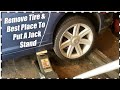 How To Remove Wheel 🛞 With Low Profile Jack Stand Posts And Lift