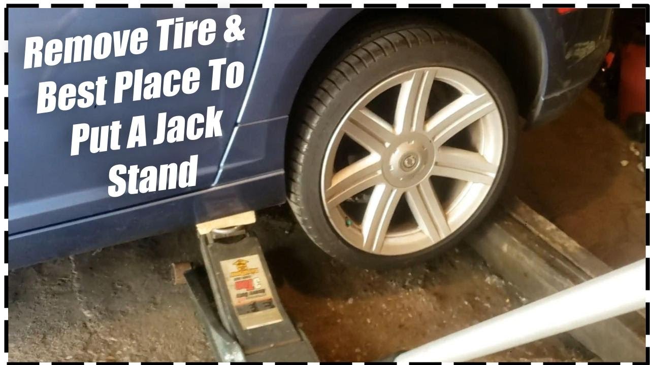 How To Remove Wheel 🛞 With Low Profile Jack Stand Posts And Lift YouTube