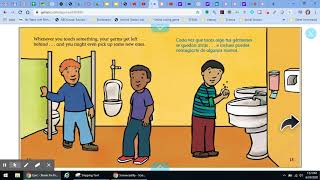 Germs are not for sharing English and Spanish