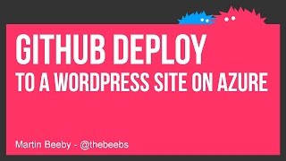 Github deploy to a wordpress site on Azure