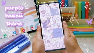 how to make your phone aesthetic ✨️ purple kawaii theme 💜 screenshot 5