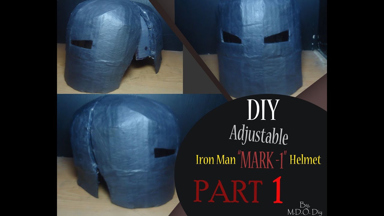 DIY Cardboard "Iron Man Mark 1" helmet Part 1. With free templates
