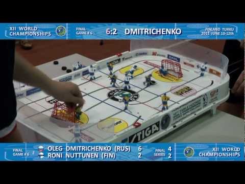 Настольный хоккей-Table hockey-WCh-2011-DMITRICHENKO-NUTTUNEN-Game6-comment-TITOV