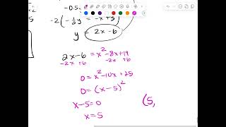 Algebra Module 11 Lesson 7 Solving Systems of linear and quadratic equations 