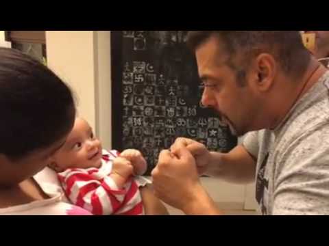 Salman Khan playing with his adorable nephew, Ahil.