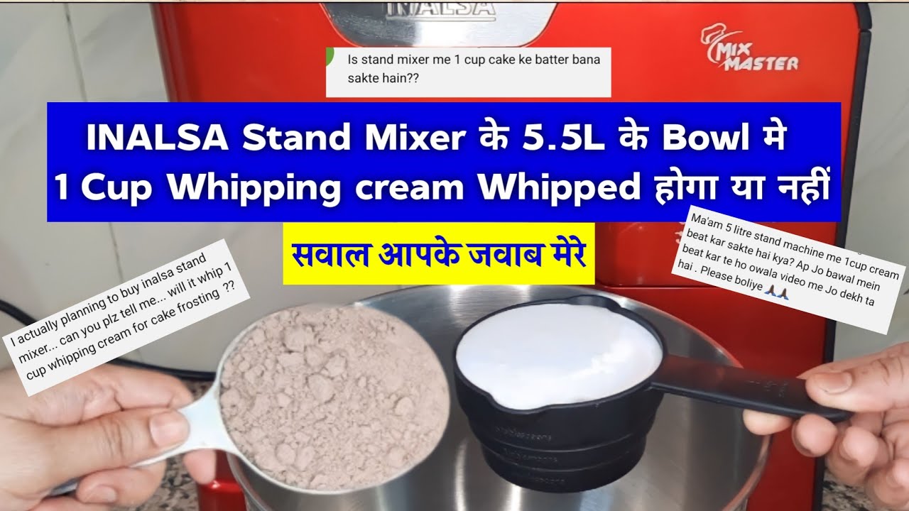 INALSA Stand Mixer Professional Mix Master Heavy Duty 1200w YouTube