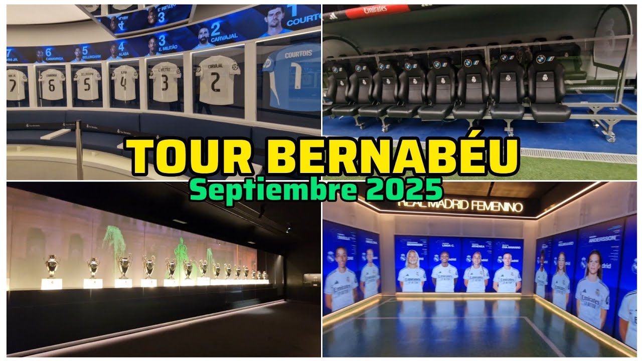 ✨ ASÍ es el TOUR COMPLETO del BERNABÉU: museo, vestuarios y banquillos | Septiembre 2025