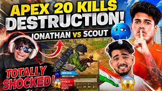 Neyoo  shocked😲 20 kills domination 🥵 JONATHAN vs Scout🔥 PAN scout team😶 #jonathan #bgmi #apex 