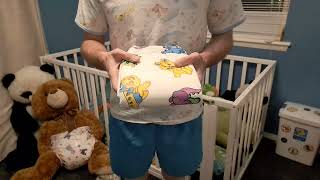 Nappies R Us Little Rascals adult diapers review, cute print, smooth plastic, & high capacity