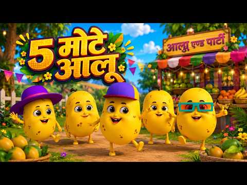 Five Little Potatoes and Fun-Filled Nonstop Rhymes | Nonstop Hindi Rhymes