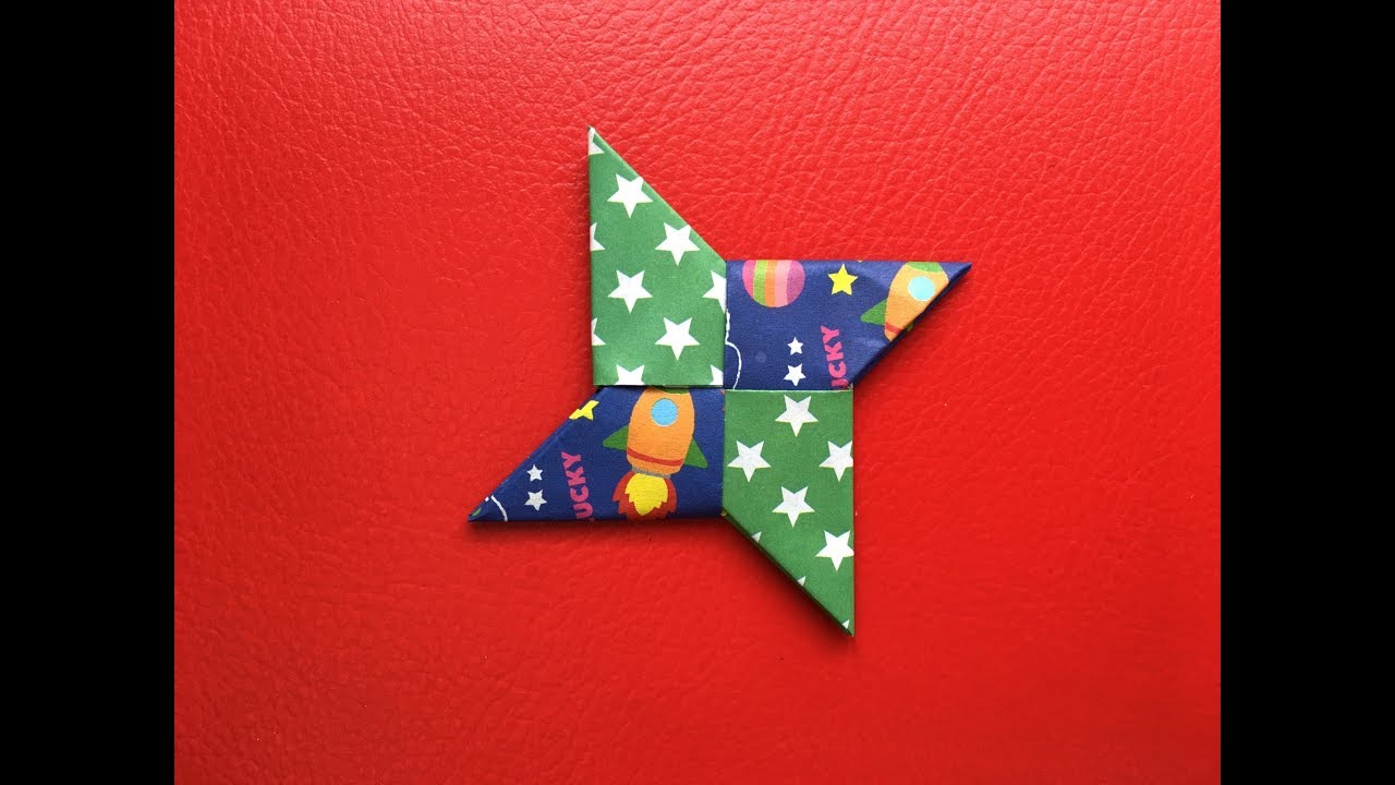 How to make an origami paper shuriken - YouTube