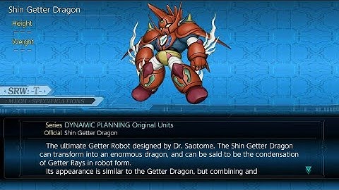 Ally Shin Getter Dragon All Attacks (Getter Robo Armageddon), Super Robot Wars T.