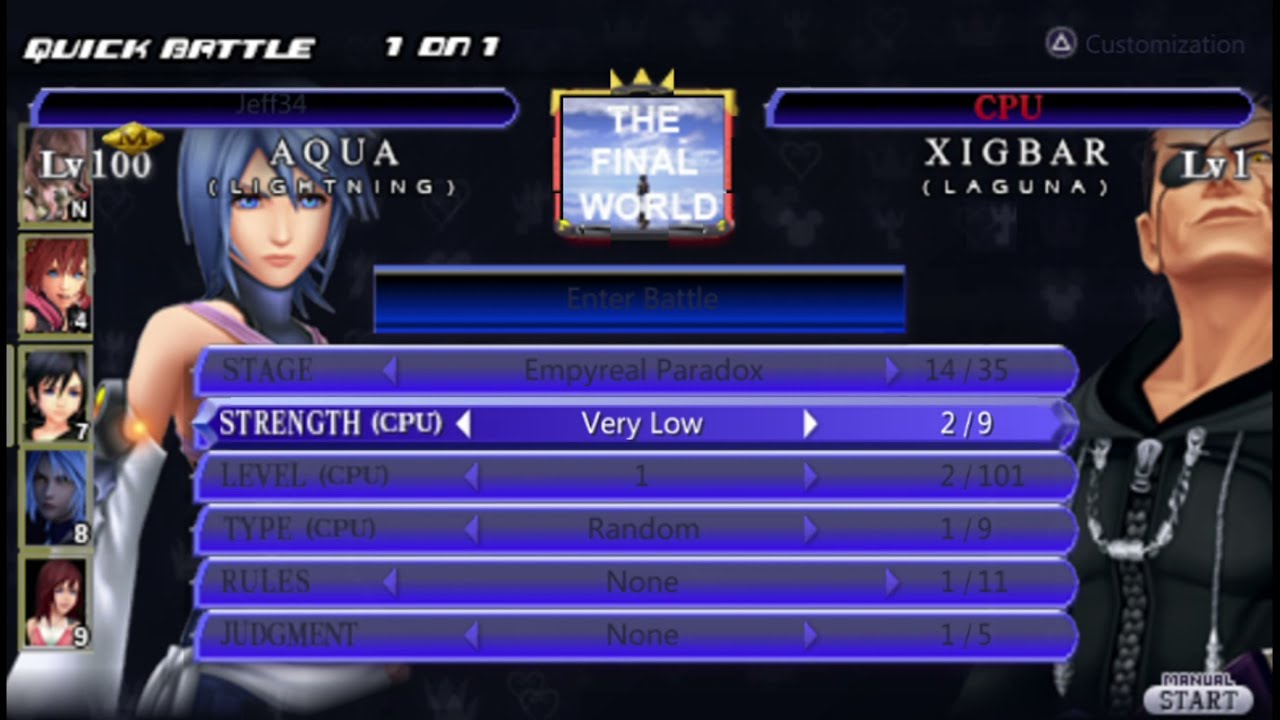 Dissidia Duodecim Mod - Kingdom Hearts - Kairi Vs. Nobody