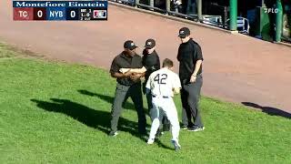 Scuffle Erupts Between Second Baseman and Umpire at Rockland Boulders Game, Umpire Ejected