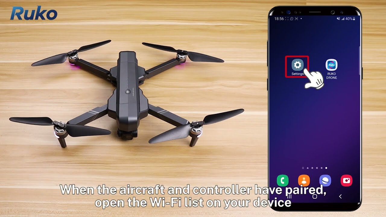 Ruko F11GIM2 Drone - Connect to drone's Wifi - for Android phone 