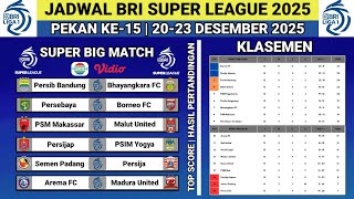 Jadwal liga 1 2025 Pekan-15 | Persib vs Bhayangkara FC | PSIM vs Persijap | BRI Liga 1 Indonesia 