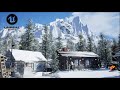 Unreal engine 5 cinematic render  the snow village environment