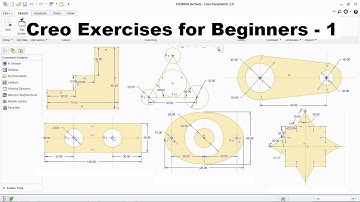 Creo Practice Exercises for Beginners - 1 | Creo Sketcher Exercise | Creo Basics Tutorial