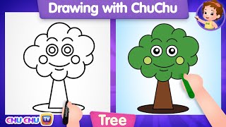 how to draw a tree more drawings with chuchu chuchu tv drawing for kids easy step by step