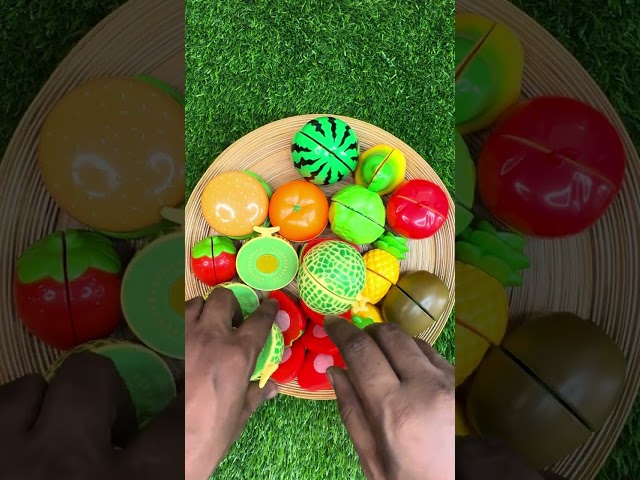 食材 野菜切り＆フルーツ切り 🍎🍇🍊🍑🍎🍕| 木製 ASMR 2