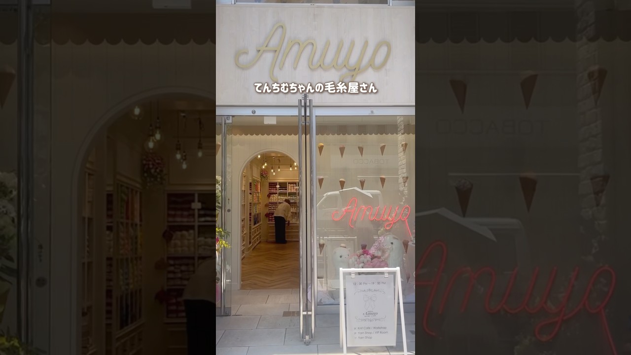 てんちむちゃんの毛糸屋さんAmuyo渋谷店が可愛すぎた🍦🧶 #amuyo#編み物#てんちむ#毛糸屋