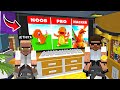 Noob vs pro  drawing building competiton in minecraft  build challenge 